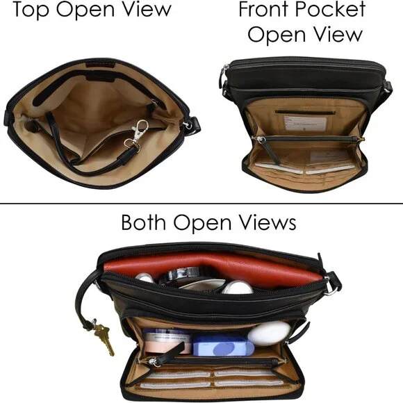 Genuine Leather Crossbody Bags for Women - Premium RFID Blocking Shoulder Bag Or Bags